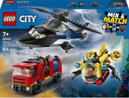 LEGO® City Helicopter, Fire Truck & Submarine Remix (60462)