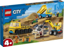 LEGO City Construction Trucks & Wrecking Ball Crane (60391)