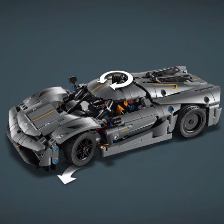LEGO Technic Koenigsegg Jesko Absolut Grey Hypercar (42173) (3)
