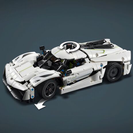 LEGO Technic Koenigsegg Jesko Absolut White Hypercar (42184) (3)