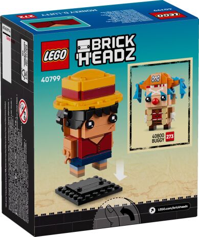 LEGO Brickheadz Monkey D. Luffy Figure (40799) (6)