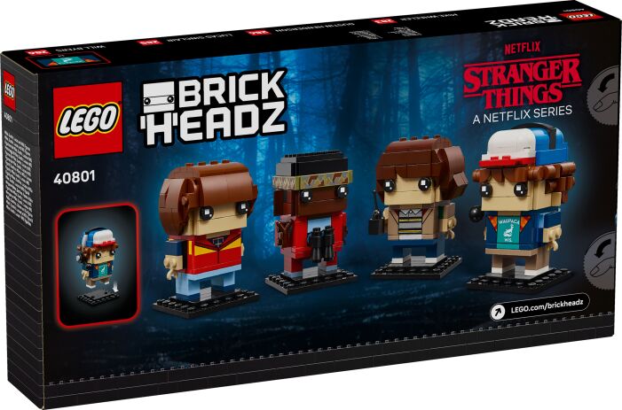 LEGO Brickheadz Stranger Things Mike, Dustin, Lucas & Will Figures (40801) (5)