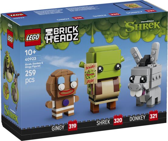LEGO® Brickheadz Shrek, Donkey & Gingy Figures (40923) (0)