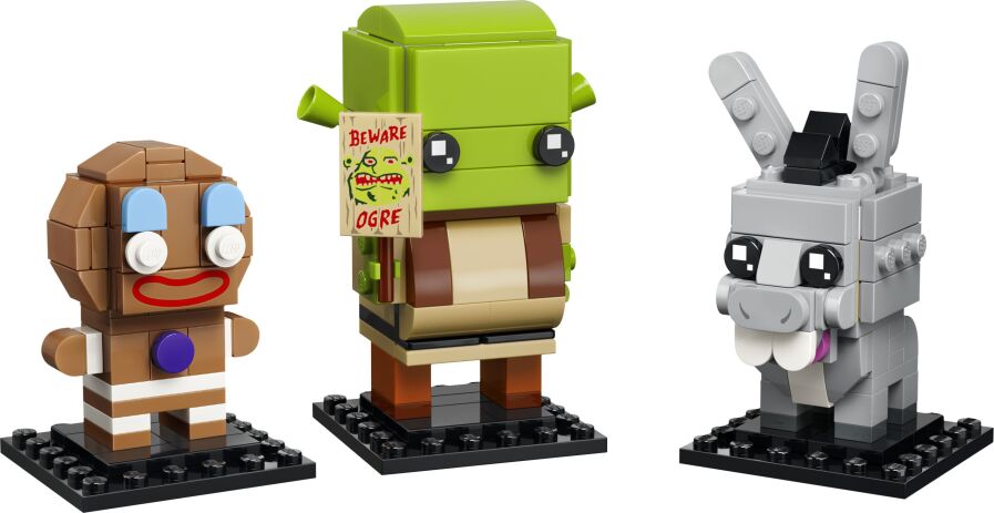 LEGO® Brickheadz Shrek, Donkey & Gingy Figures (40923) (1)