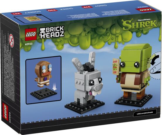 LEGO® Brickheadz Shrek, Donkey & Gingy Figures (40923) (5)