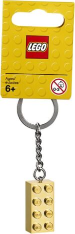 LEGO Keychain 2X4 Stud Gold (850808) (1)