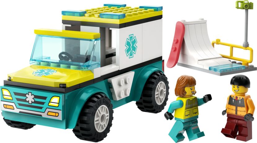 LEGO City Emergency Ambulance & Snowboarder (60403) (1)
