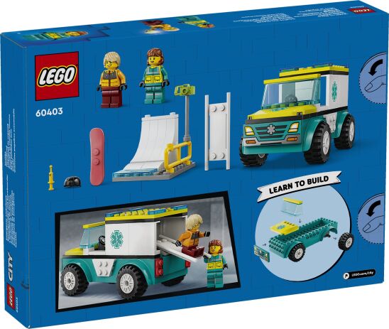 LEGO City Emergency Ambulance & Snowboarder (60403) (8)