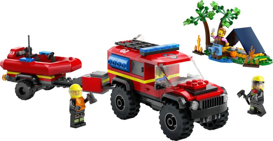 LEGO City 4X4 Fire Truck With Rescue Boat (60412) (1)