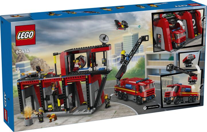 LEGO City Fire Station With Fire Truck (60414) (6)