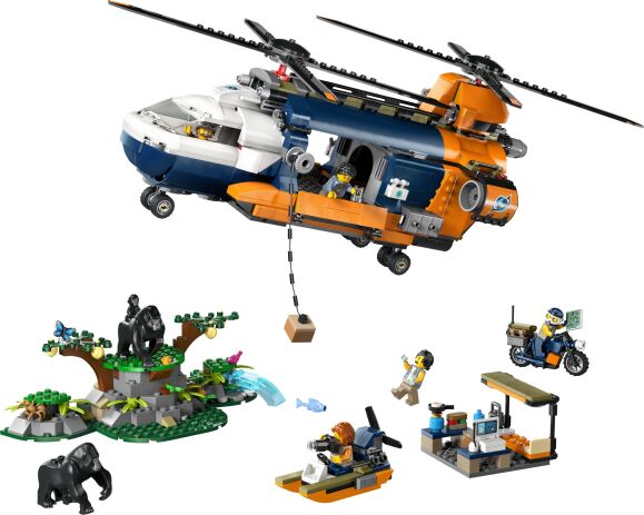 LEGO City Jungle Explorer Helicopter At Base Camp (60437) (1)