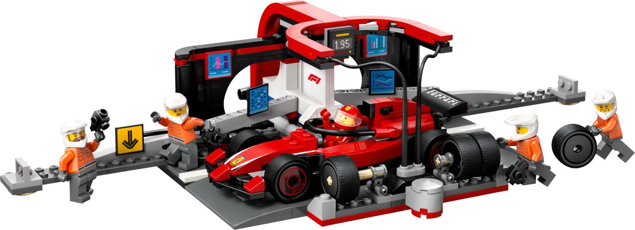 LEGO City F1 Pit Stop & Pit Crew With Ferrari Car (60443) (1)