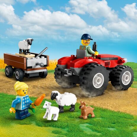 LEGO City Red Farm Tractor With Trailer & Sheep (60461) (2)