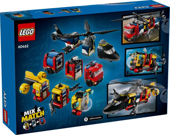 LEGO City Helicopter, Fire Truck & Submarine Remix (60462) (10)
