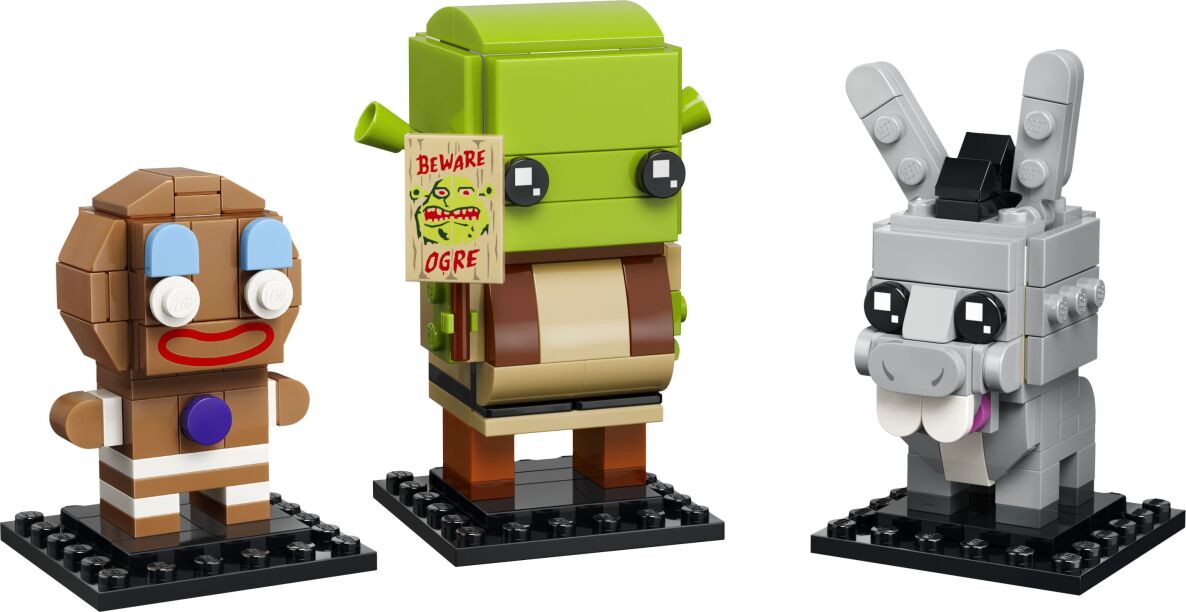 LEGO® Brickheadz Shrek, Donkey & Gingy Figures (40923) (1)