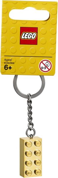 LEGO Keychain 2X4 Stud Gold (850808) (1)
