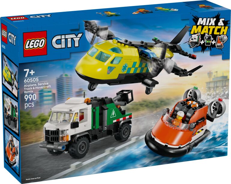 LEGO City Airplane, Service Truck & Hovercraft Remix (60505) (0)